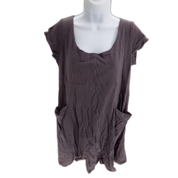 NINE WEST Purple Dress Size 14 Cap Sleeve front Pockets back zipper - Picture 1 of 9